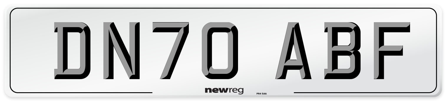 DN70 ABF Front Number Plate