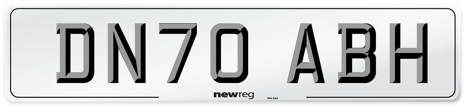 DN70 ABH Front Number Plate