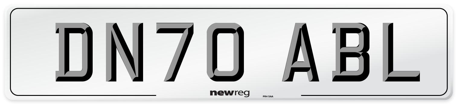 DN70 ABL Front Number Plate