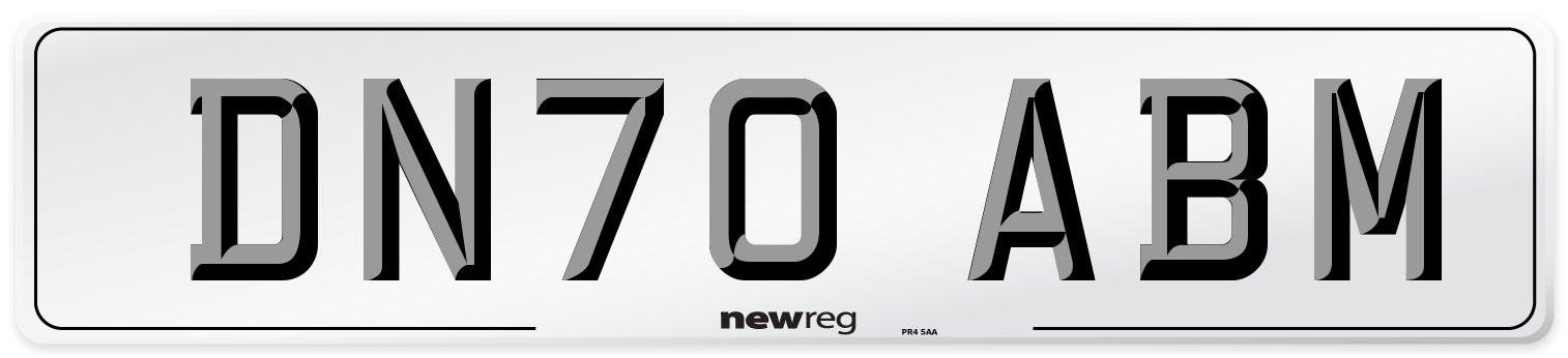 DN70 ABM Front Number Plate