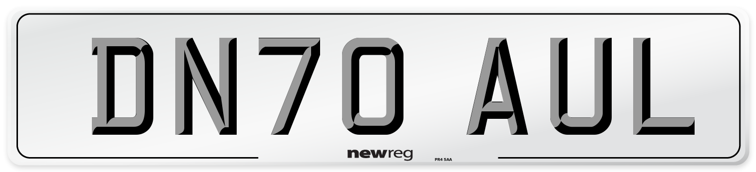 DN70 AUL Front Number Plate