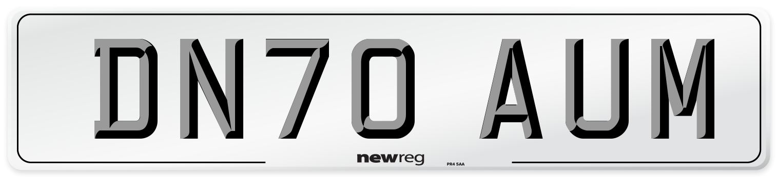 DN70 AUM Front Number Plate