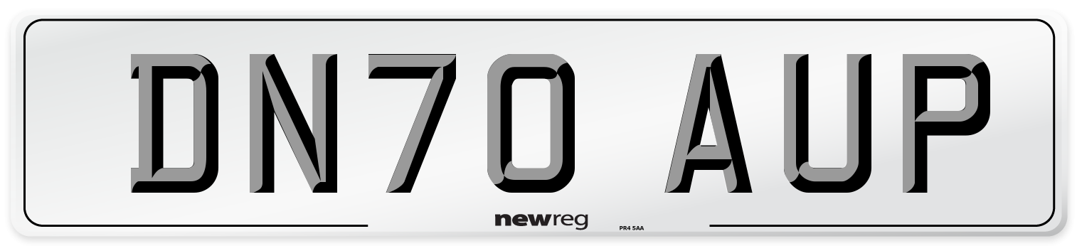 DN70 AUP Front Number Plate