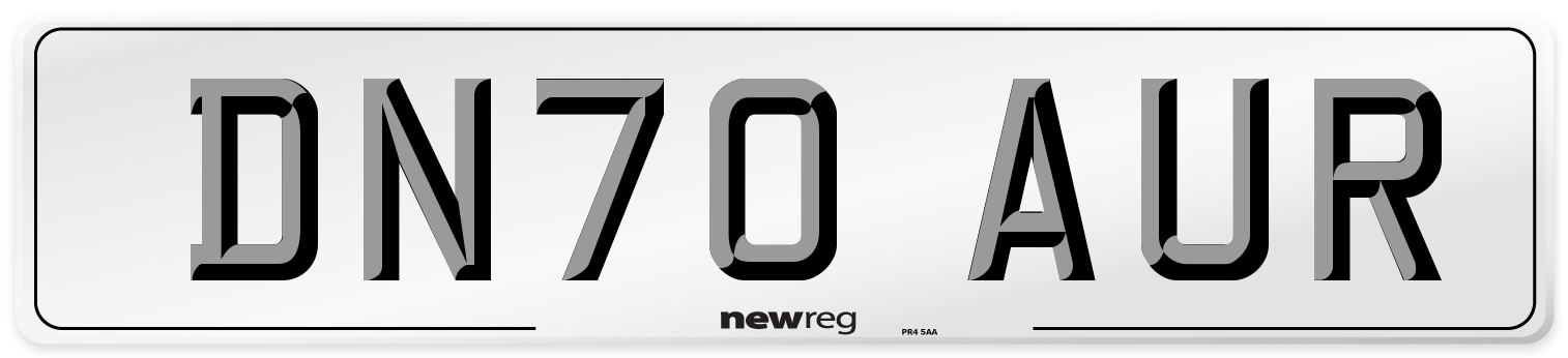 DN70 AUR Front Number Plate