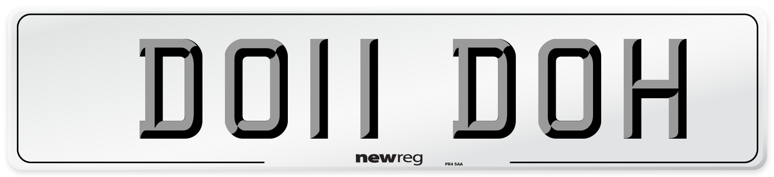 DO11 DOH Front Number Plate