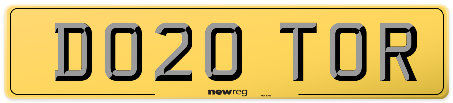 DO20 TOR Rear Number Plate