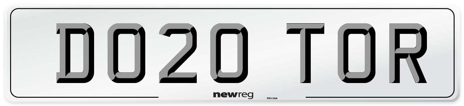 DO20 TOR Front Number Plate