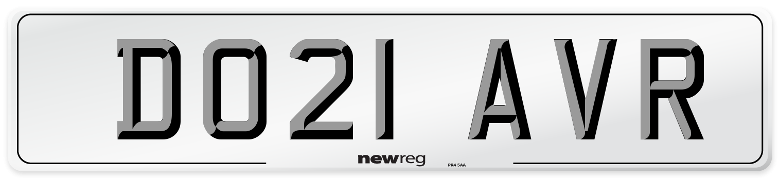 DO21 AVR Front Number Plate
