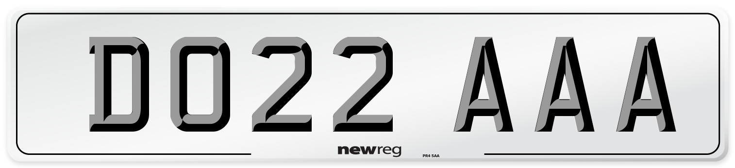 DO22 AAA Front Number Plate