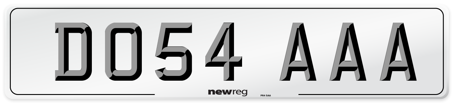 DO54 AAA Front Number Plate