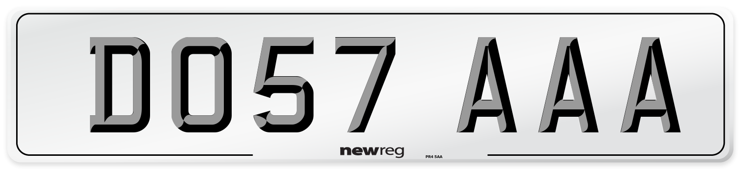 DO57 AAA Front Number Plate