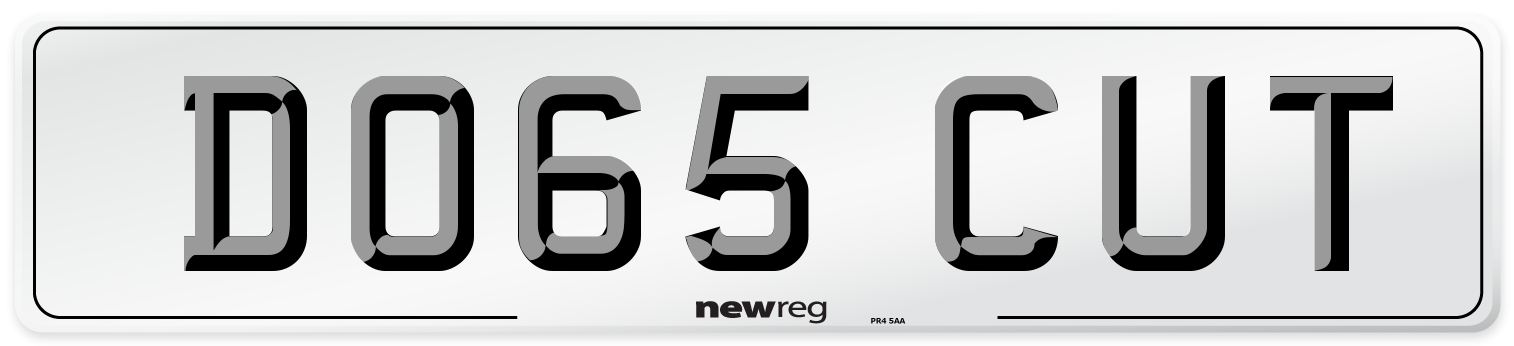 DO65 CUT Front Number Plate
