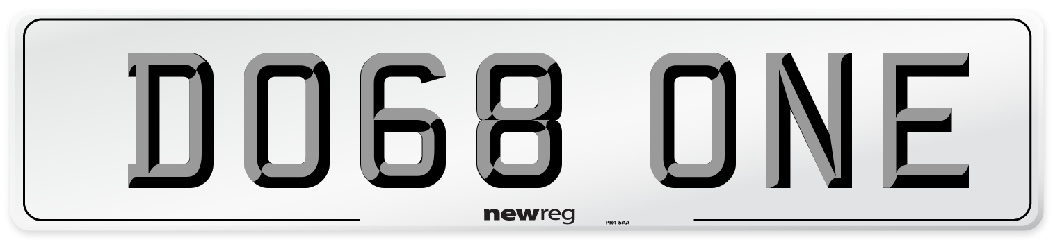 DO68 ONE Front Number Plate