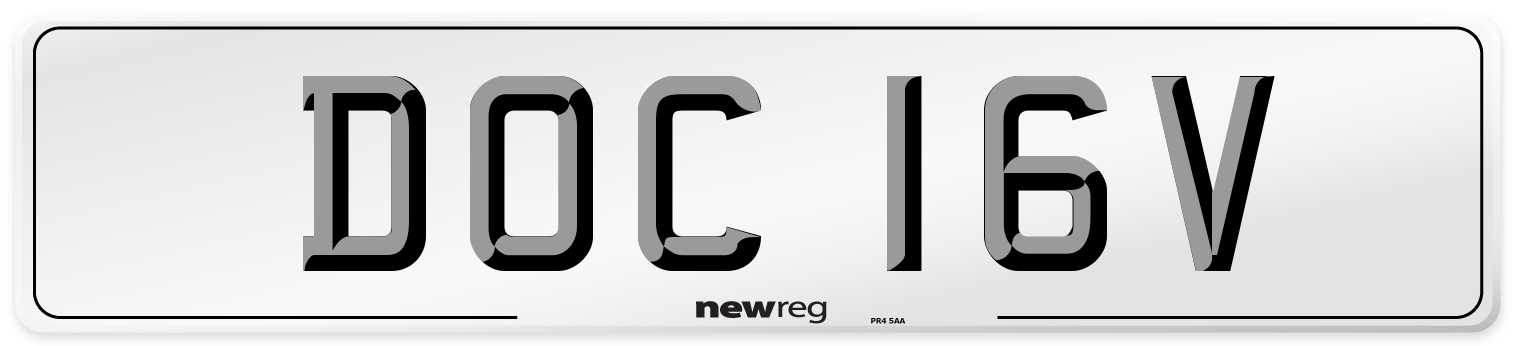 DOC 16V Front Number Plate