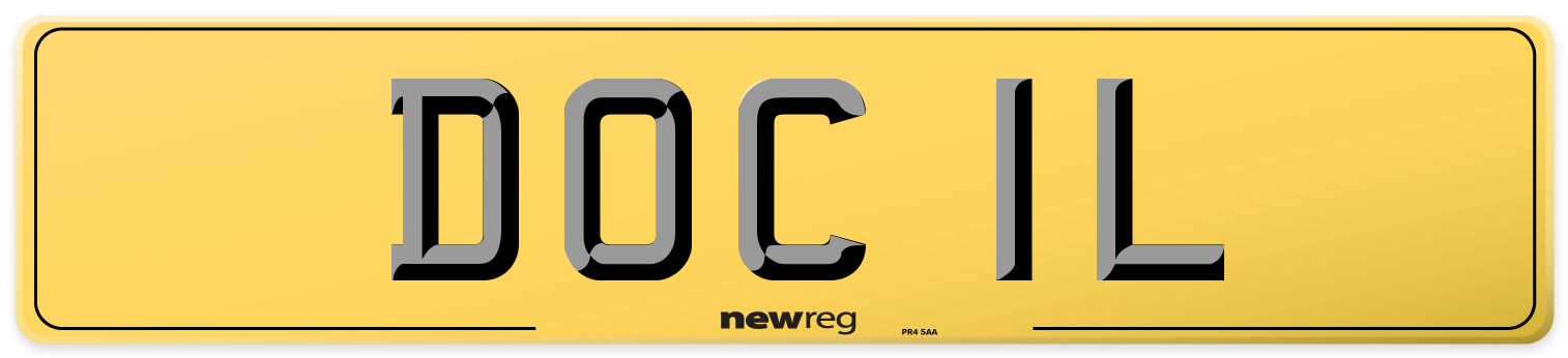 DOC 1L Rear Number Plate