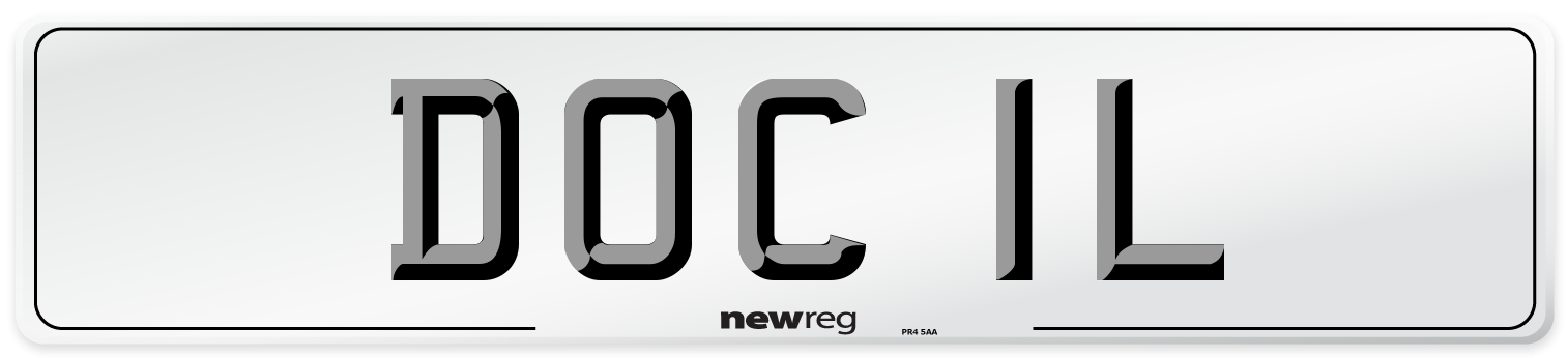 DOC 1L Front Number Plate