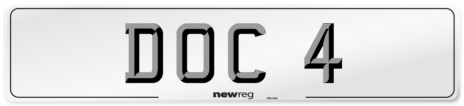 DOC 4 Front Number Plate