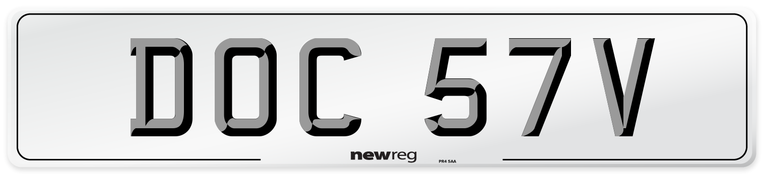 DOC 57V Front Number Plate