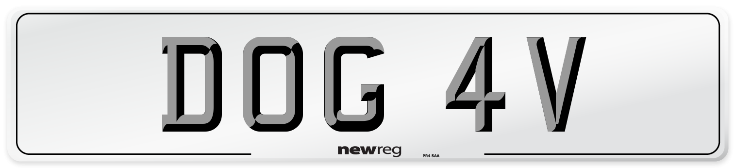 DOG 4V Front Number Plate