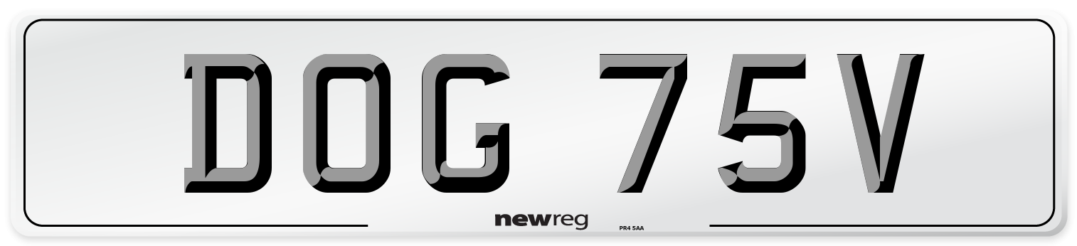 DOG 75V Front Number Plate