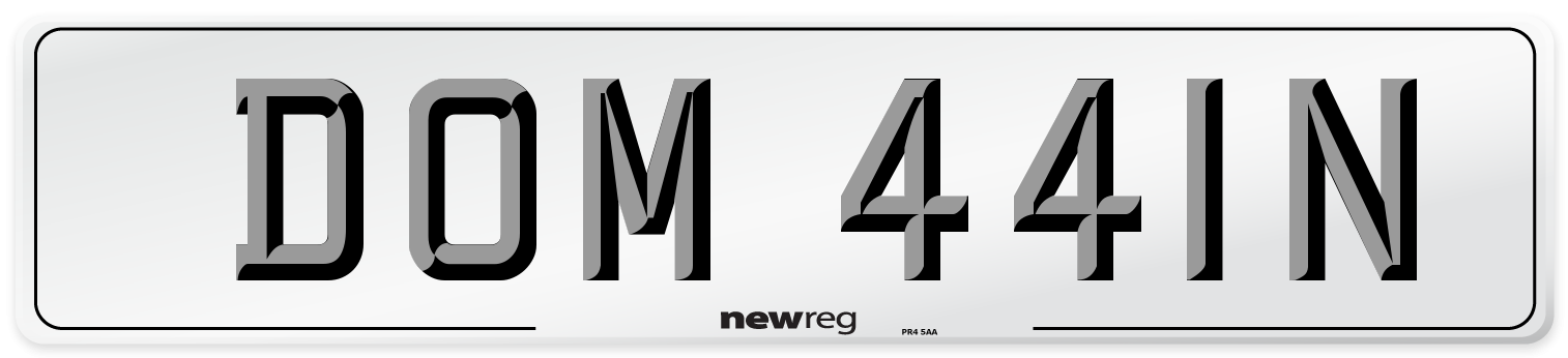 DOM 441N Front Number Plate