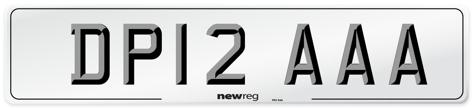 DP12 AAA Front Number Plate