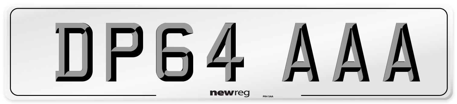 DP64 AAA Front Number Plate