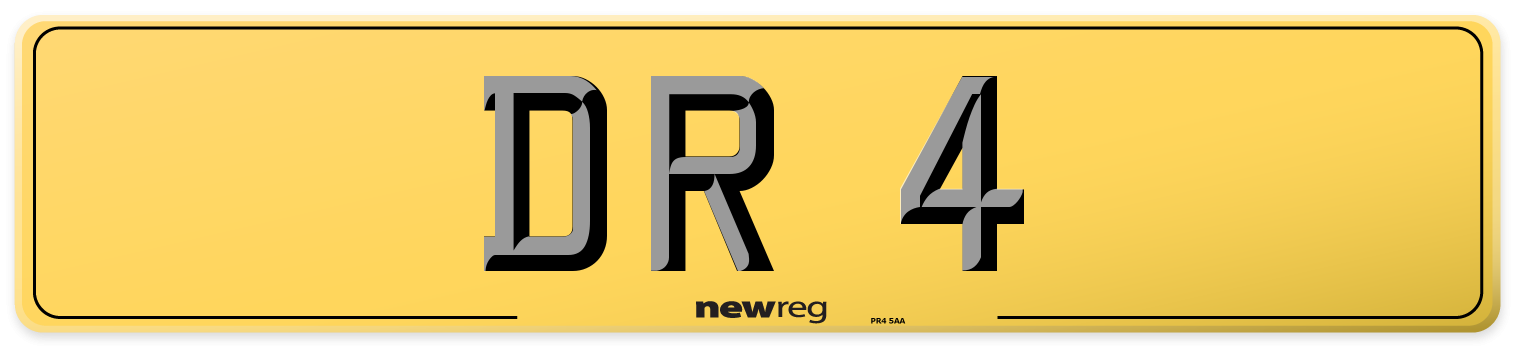 DR 4 Rear Number Plate