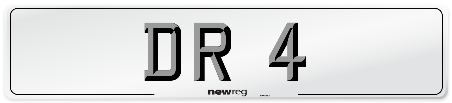 DR 4 Front Number Plate