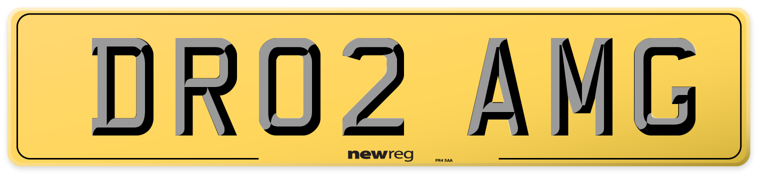 DR02 AMG Rear Number Plate