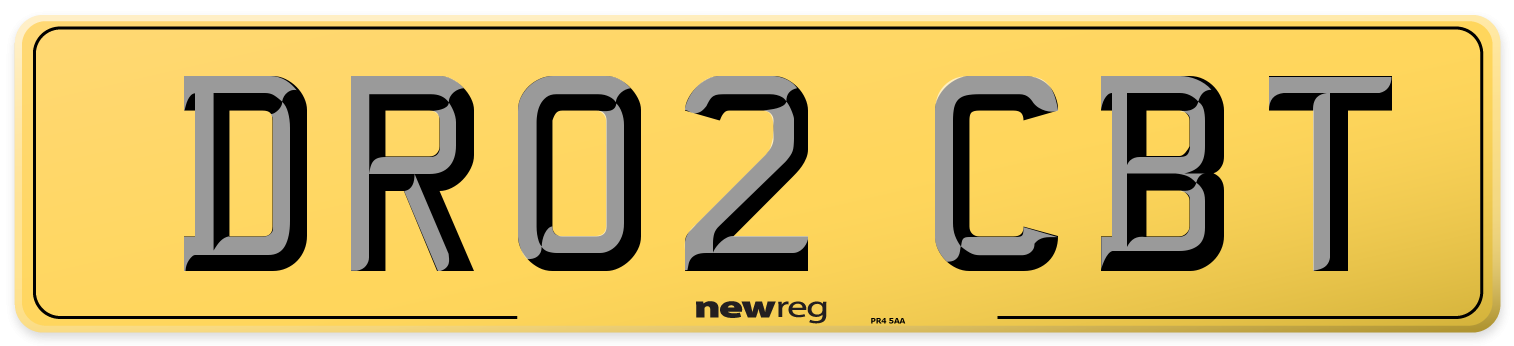 DR02 CBT Rear Number Plate