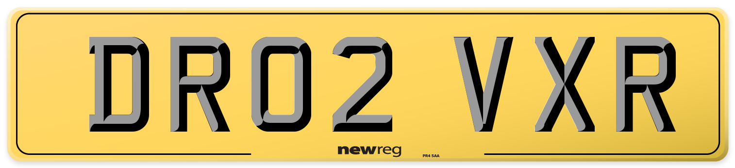 DR02 VXR Rear Number Plate
