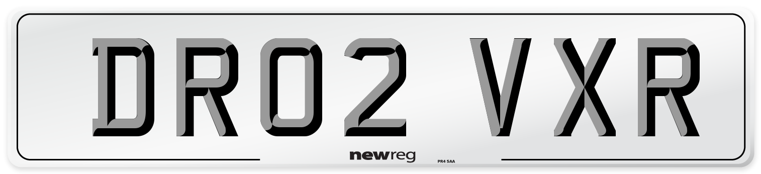 DR02 VXR Front Number Plate