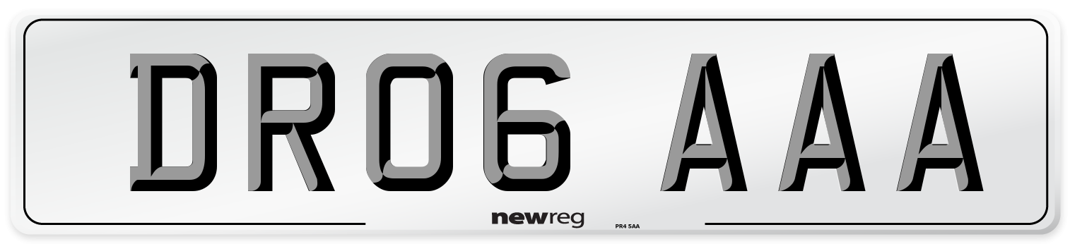 DR06 AAA Front Number Plate