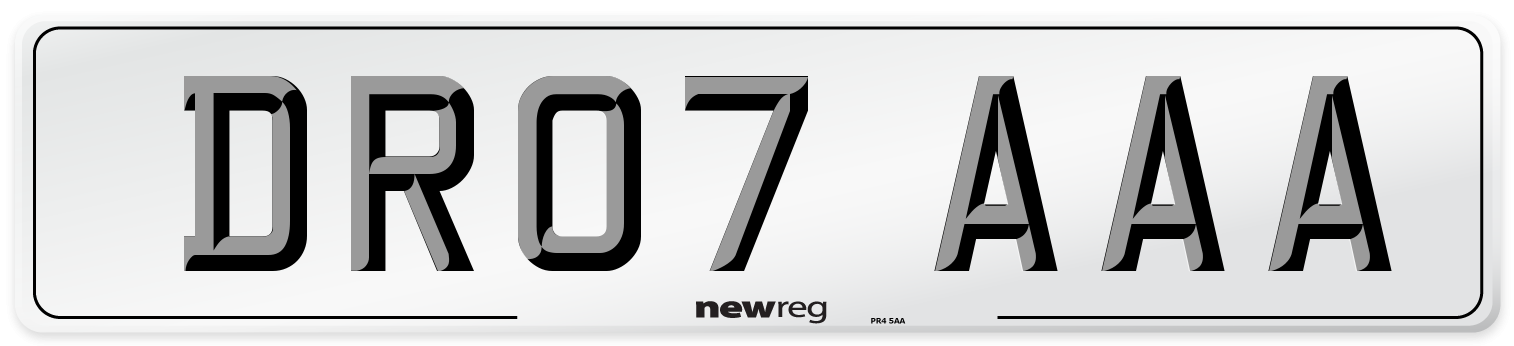 DR07 AAA Front Number Plate