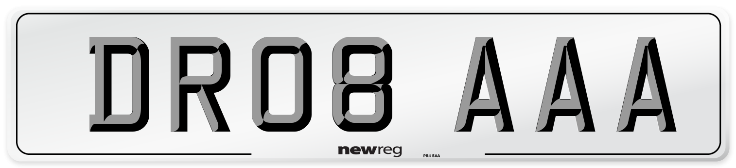 DR08 AAA Front Number Plate