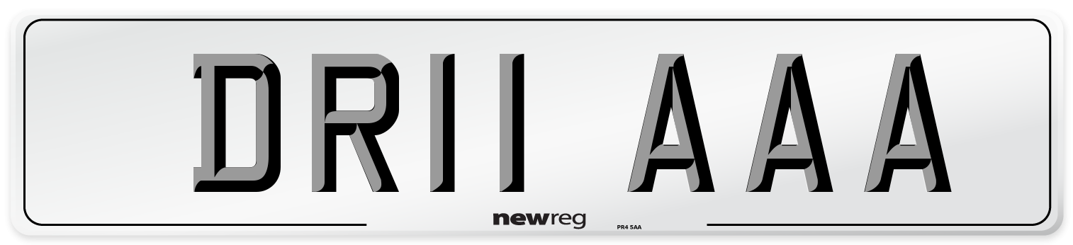 DR11 AAA Front Number Plate