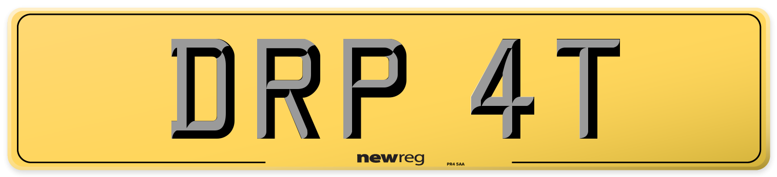 DRP 4T Rear Number Plate