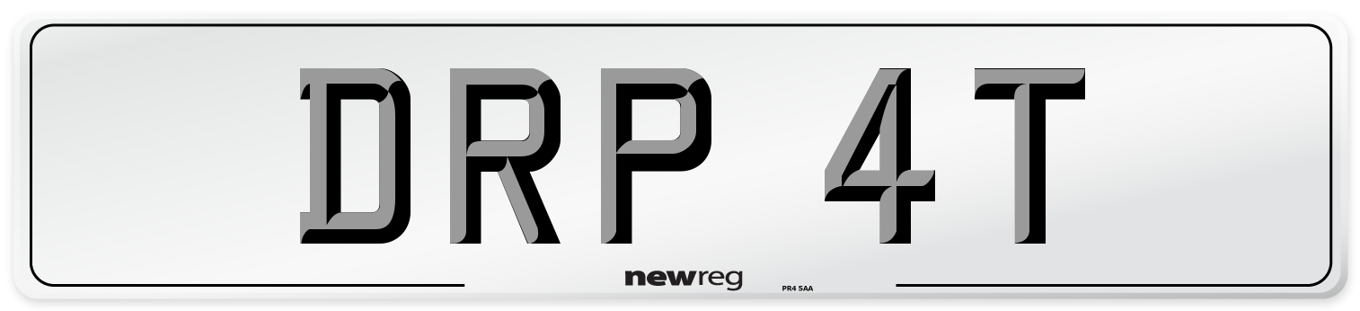 DRP 4T Front Number Plate
