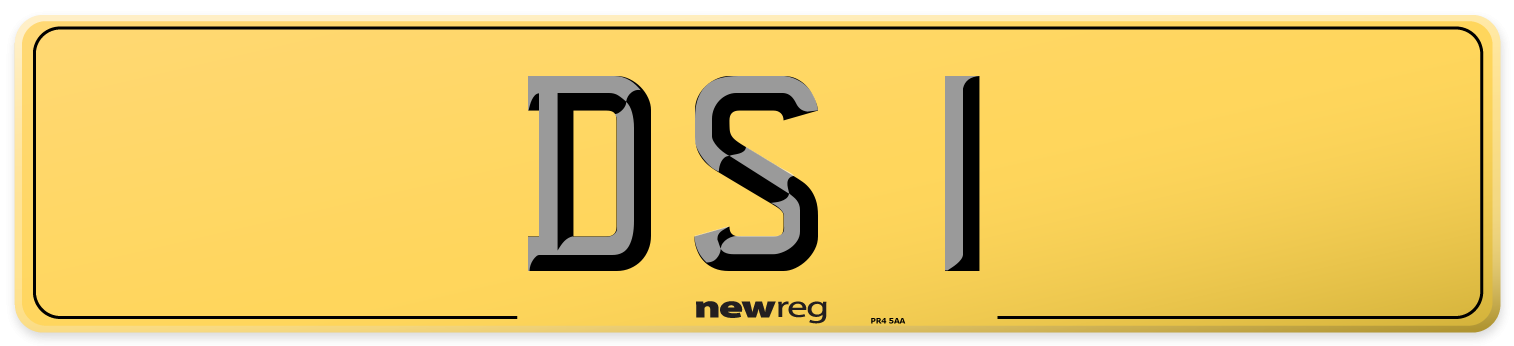 DS 1 Rear Number Plate