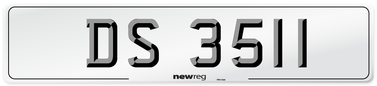 DS 3511 Front Number Plate