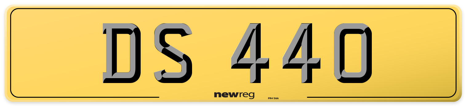 DS 440 Rear Number Plate