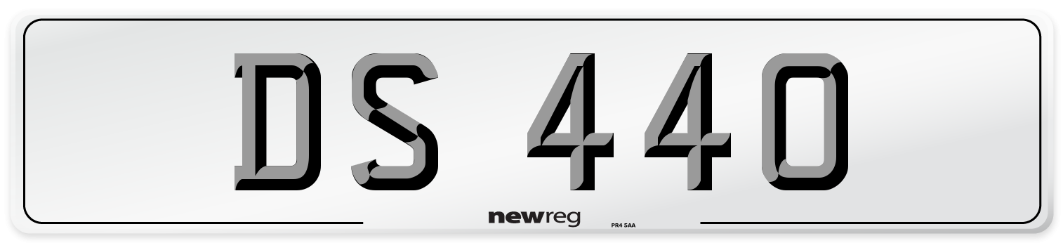 DS 440 Front Number Plate