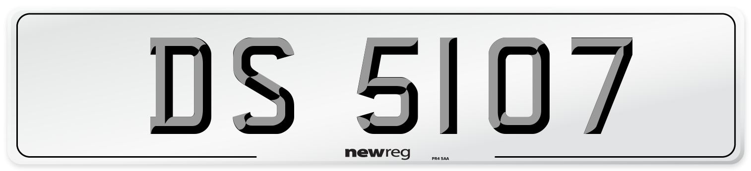 DS 5107 Front Number Plate