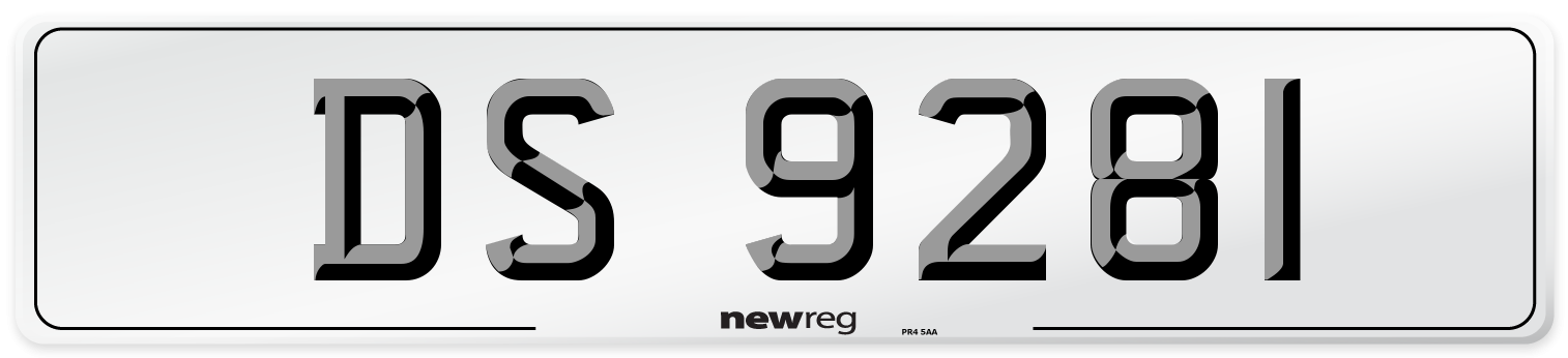 DS 9281 Front Number Plate