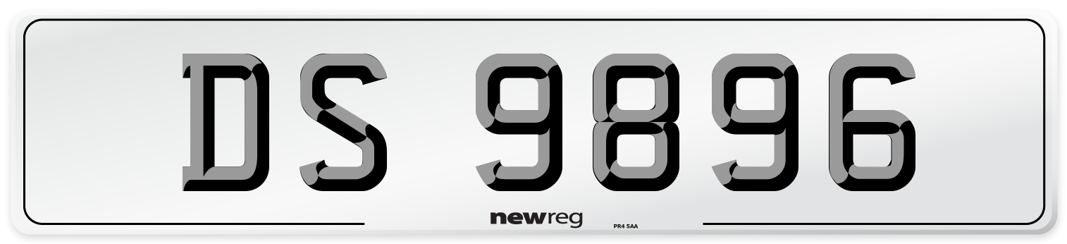 DS 9896 Front Number Plate