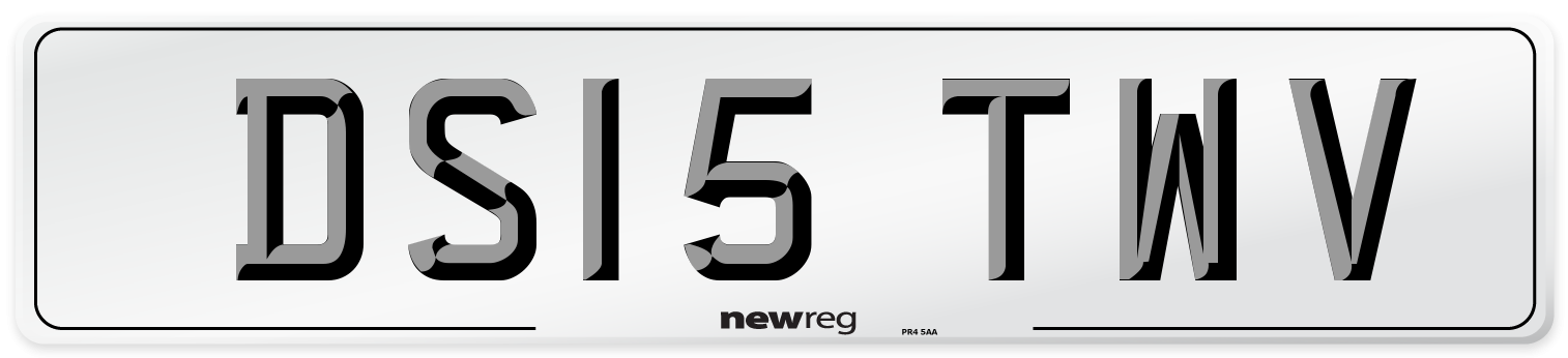 DS15 TWV Front Number Plate