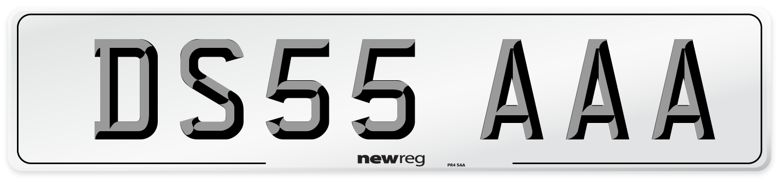 DS55 AAA Front Number Plate