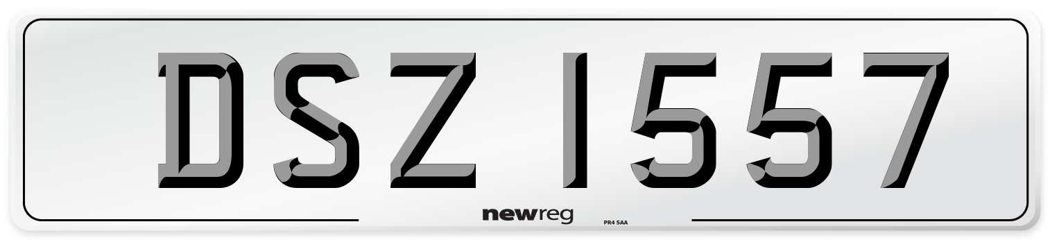 DSZ 1557 Front Number Plate