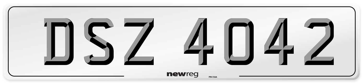 DSZ 4042 Front Number Plate